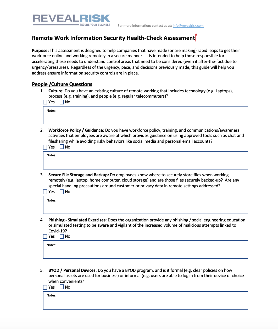 Remote-Virtual Work Cyber Security Health Check